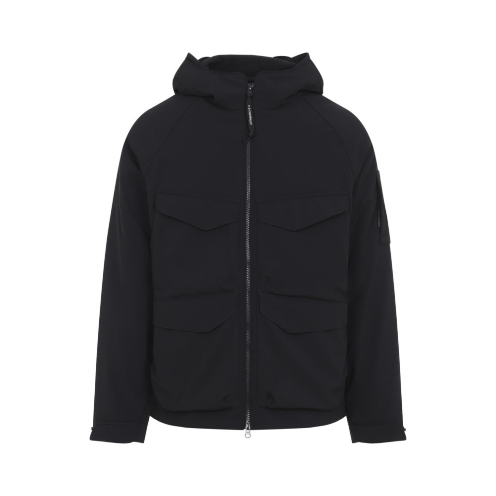 Black Solid Hood Jacket 1