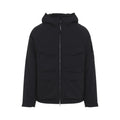 Black Solid Hood Jacket 1