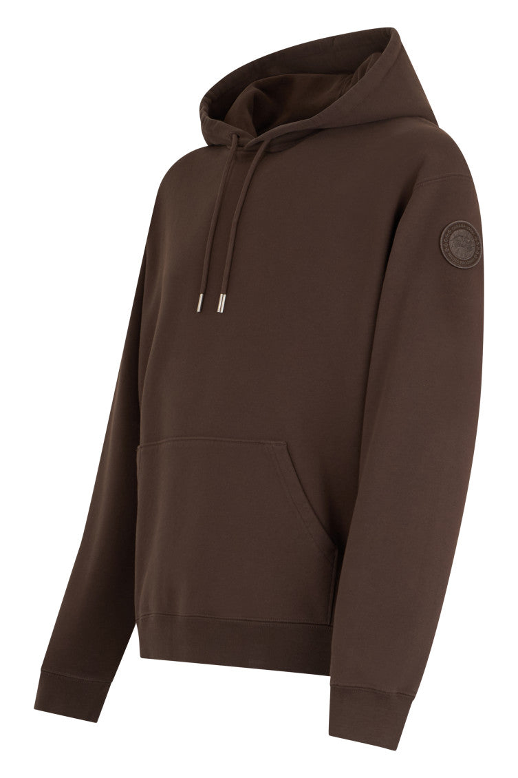 Brown Solid Loose Hoodie 3