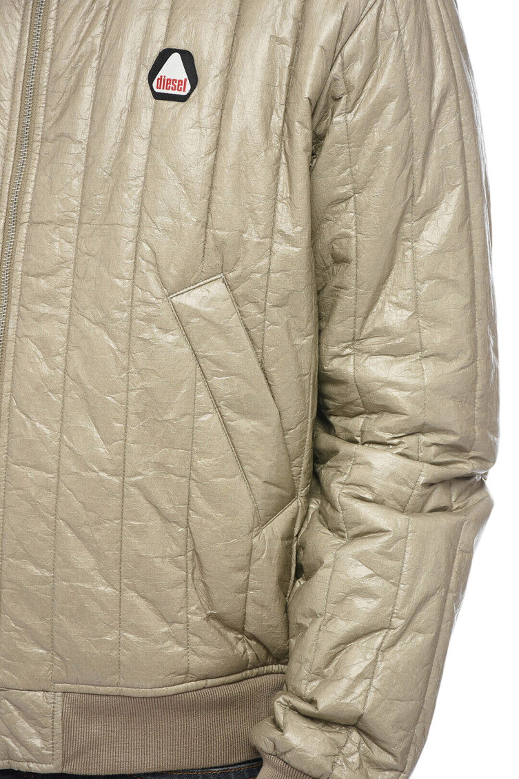 Beige Band Collar Jacket 3
