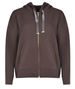 Brown Solid Zip Up Hoodie 1