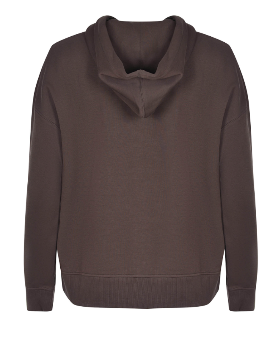 Brown Solid Zip Up Hoodie 2
