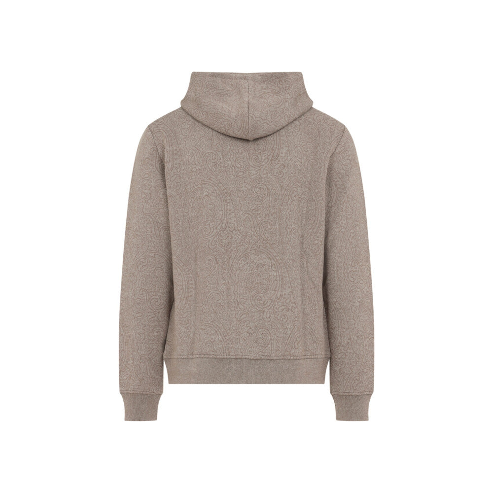 Beige Paisley Print Hoodie 2
