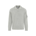 Grey Knitted Polo Sweater 1