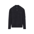 Black Knitted Polo Sweater 1