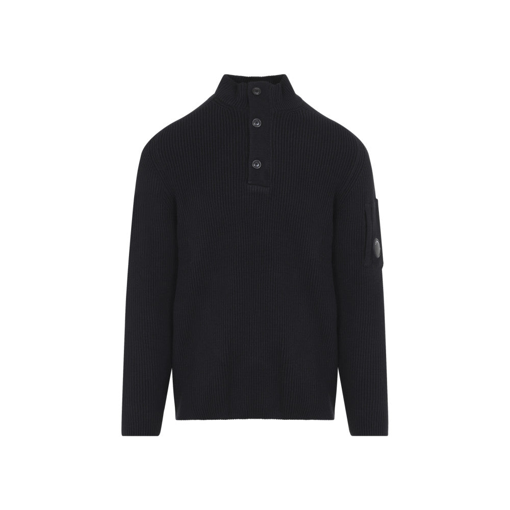 Black Mock Collar Sweater 1