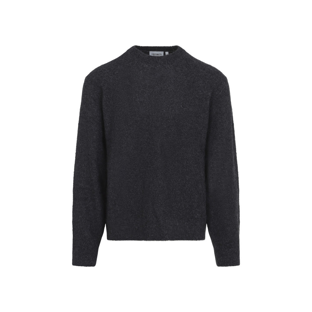 Black Knitted Regular Sweater 1