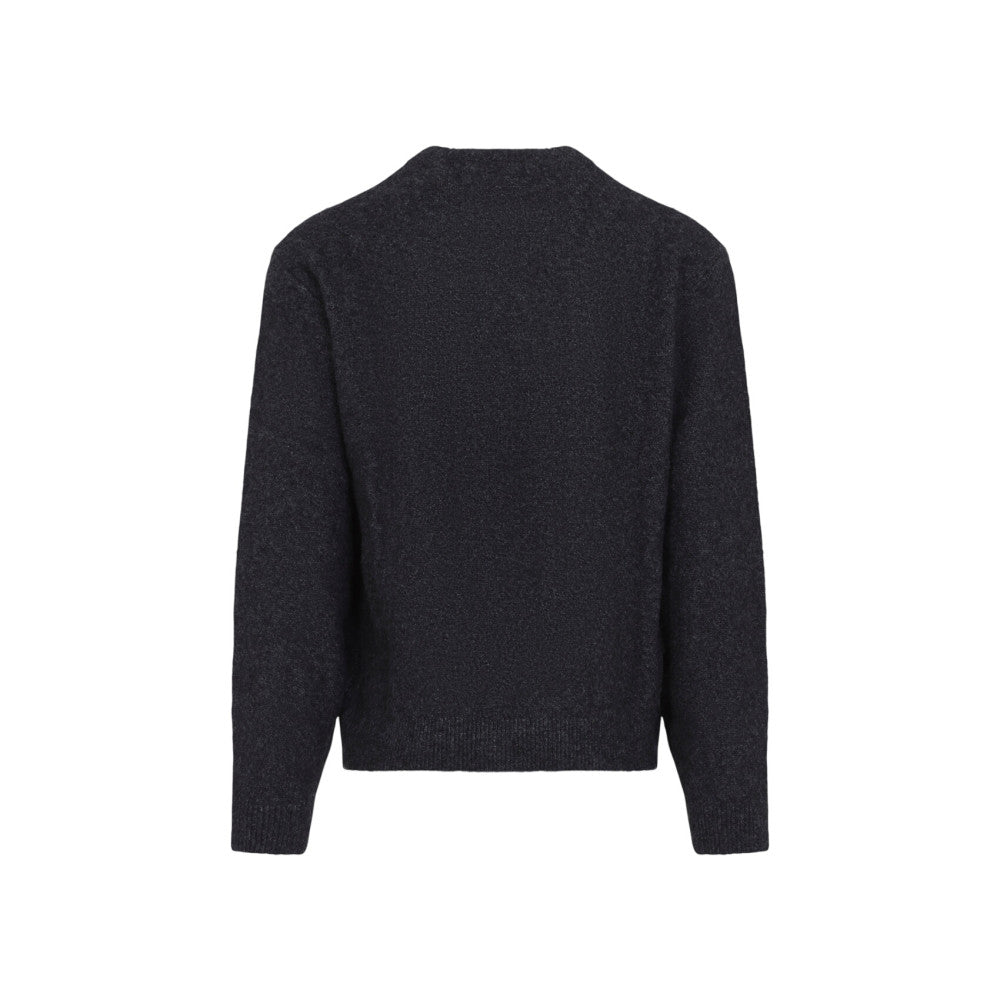 Black Knitted Regular Sweater 2