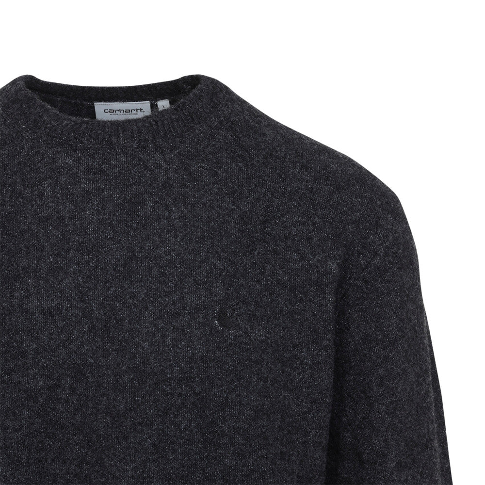 Black Knitted Regular Sweater 3