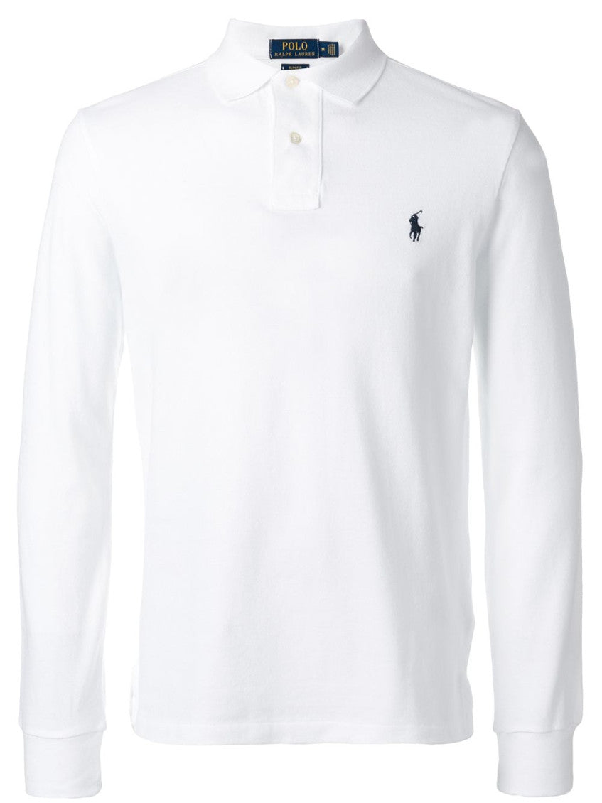 White Raglan Sleeves Polo 1
