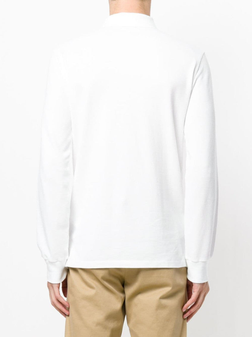 White Raglan Sleeves Polo 3
