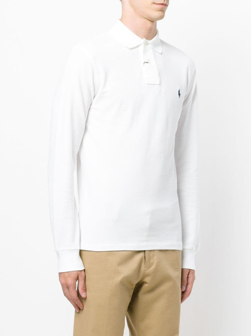 White Raglan Sleeves Polo 4