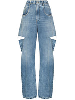 Light Blue Cut Out Jeans 1