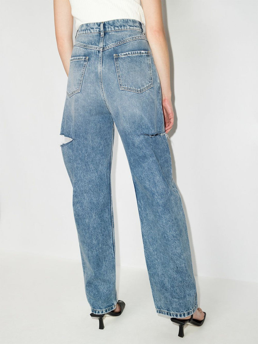 Light Blue Cut Out Jeans 3