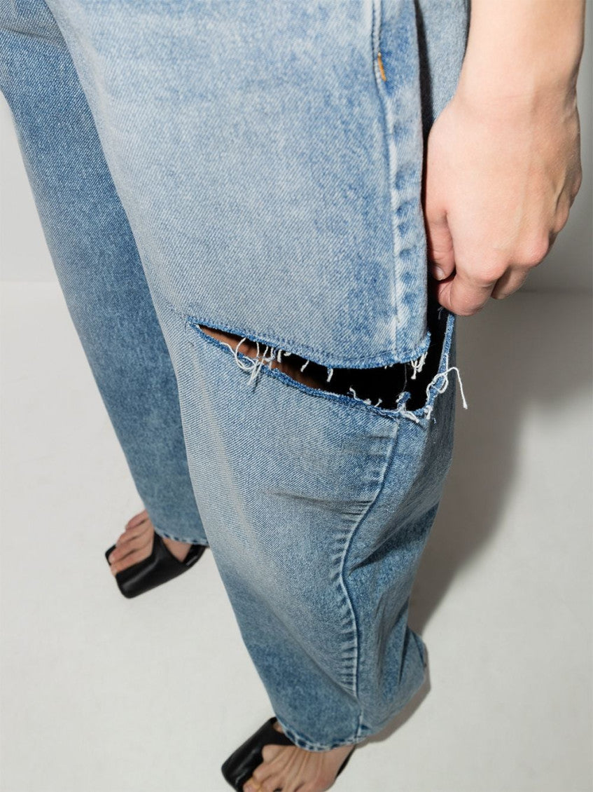 Light Blue Cut Out Jeans 4