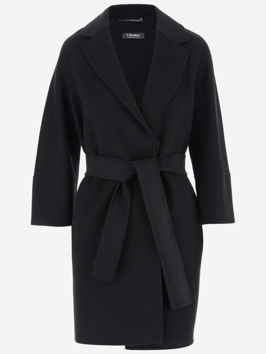 Black Belted Wrap Coat 1