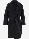 Black Belted Wrap Coat 1