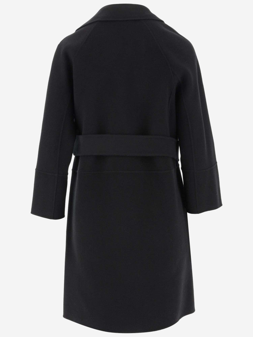 Black Belted Wrap Coat 2