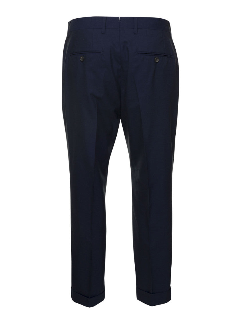 Dark Blue Tailored Trousers 2