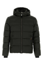 Dark Green Quilted Down Jacket 1
