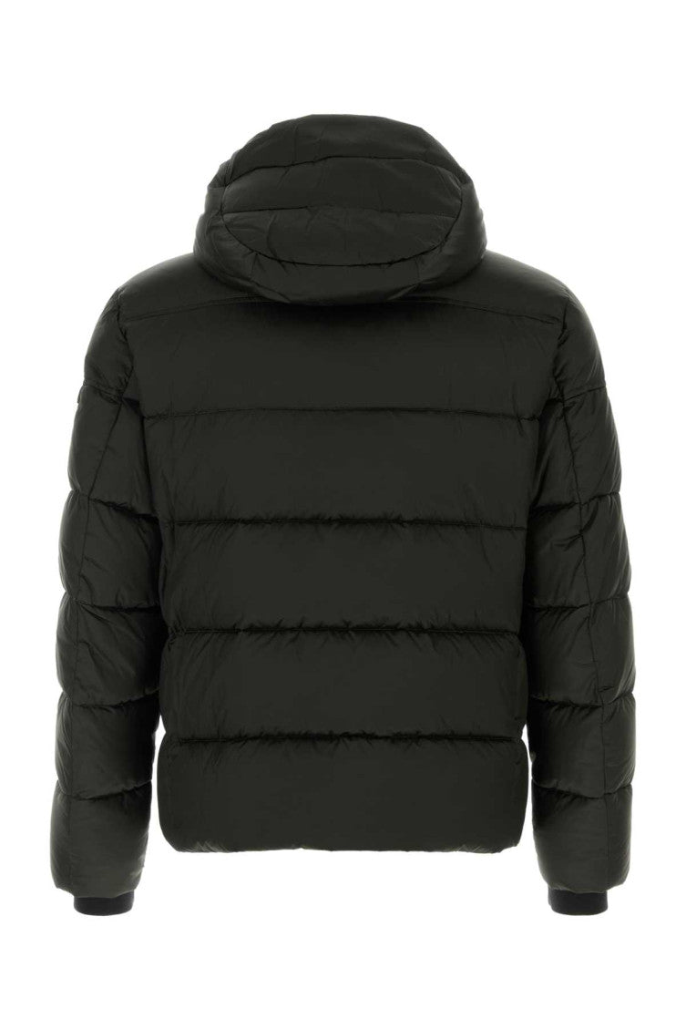 Dark Green Quilted Down Jacket 2