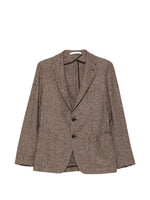 Brown Notched Lapel Blazer 1