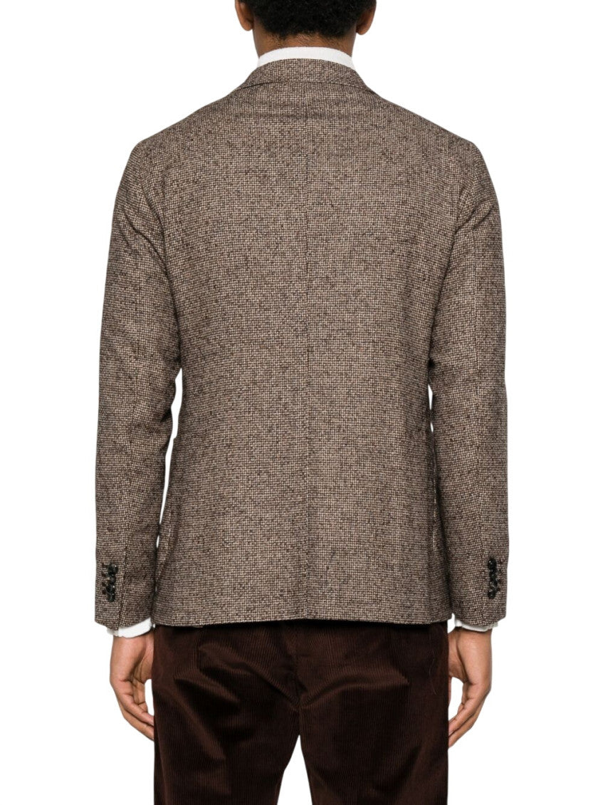Brown Notched Lapel Blazer 3