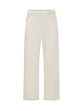 White Mid Rise Jeans 1