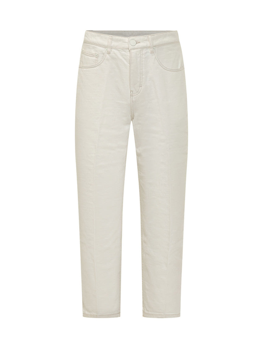 White Regular Solid Jeans 1