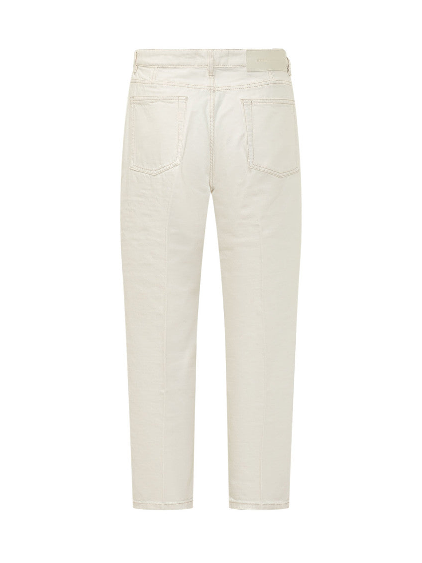 White Regular Solid Jeans 2