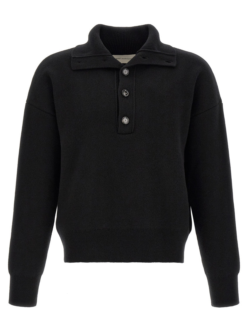 Black Button-Up Sweater 1