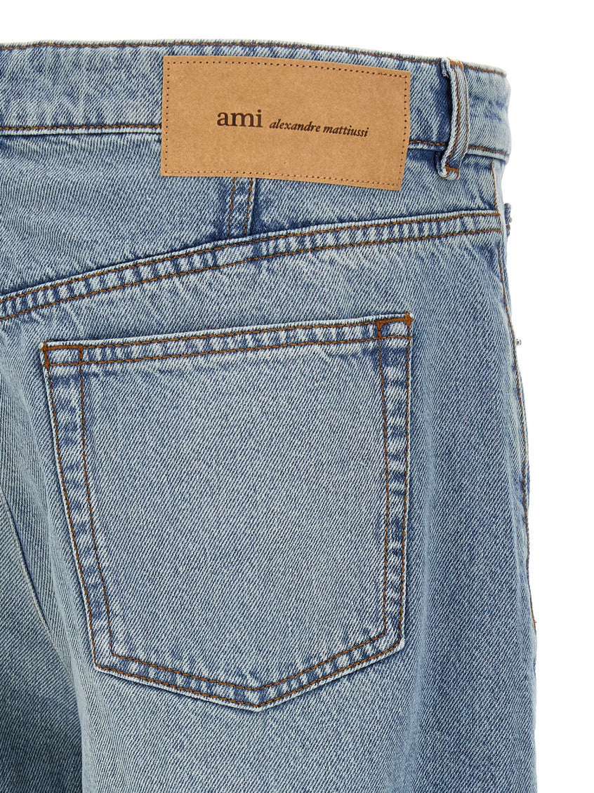 Blue Straight Fit Jeans 4