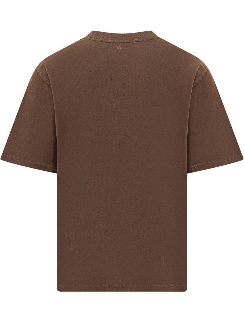 Brown Crew Neck T-Shirt 2