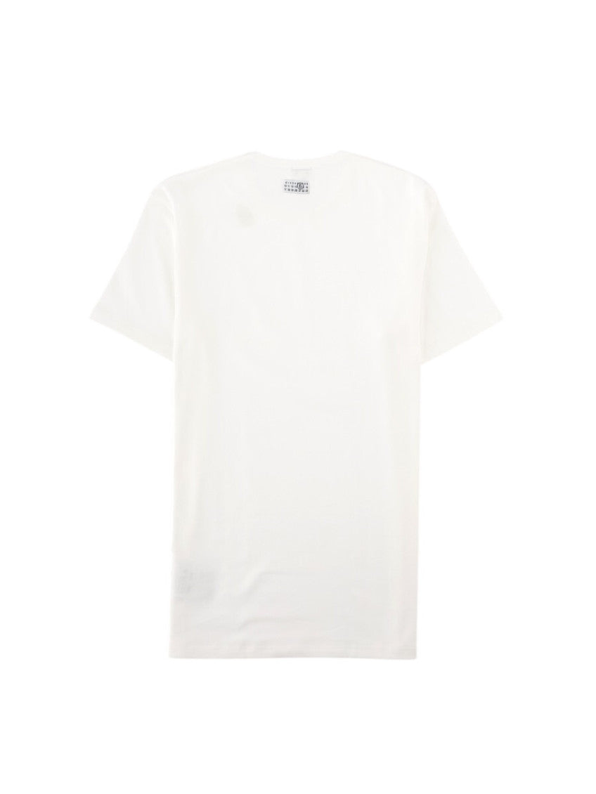 White Crew Neck T-Shirt 2