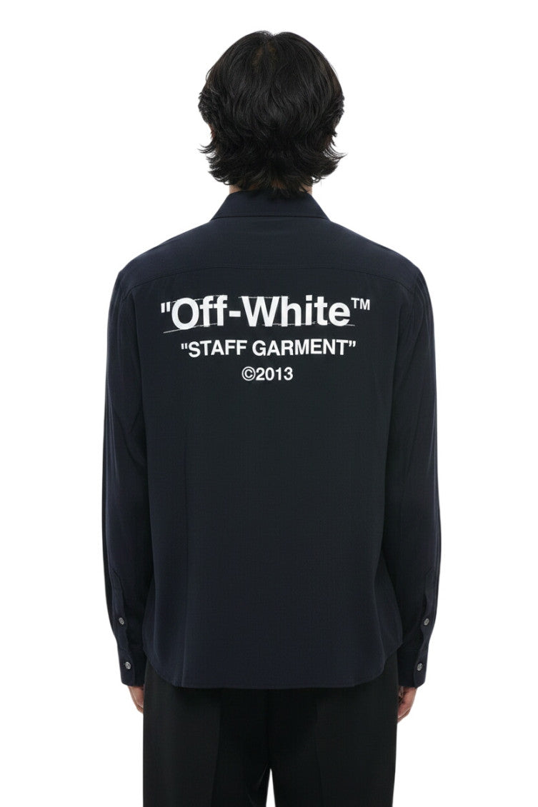Navy Blue Printed Shirt 2