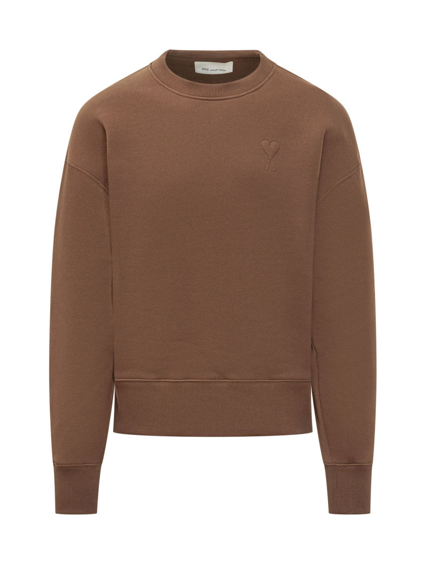 Brown Crew Neck Sweatshirt 1