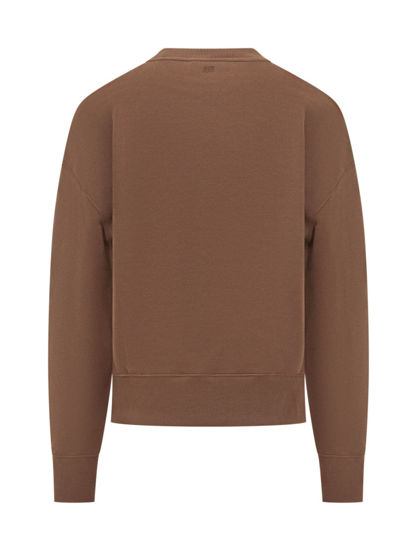Brown Crew Neck Sweatshirt 2