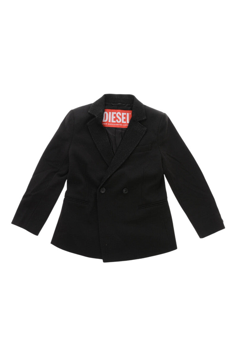 Boys Black Solid Blazer 1