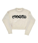 Girls White Graphic Sweaters 1