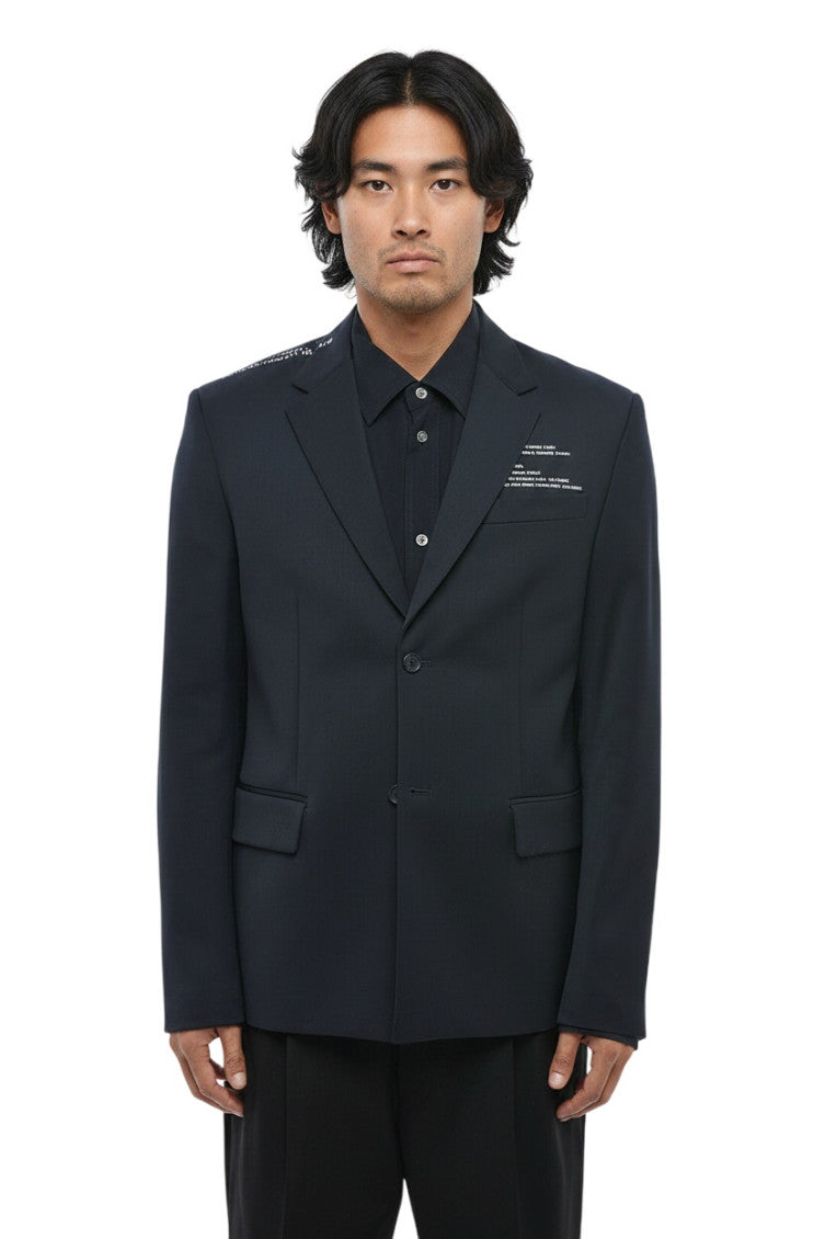 Blue Notched Lapel Blazer 1