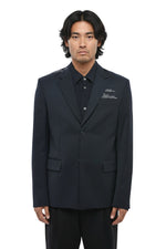 Blue Notched Lapel Blazer 1