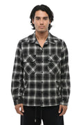Black Checked Shirt Jacket 1