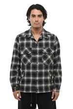 Black Checked Shirt Jacket 1