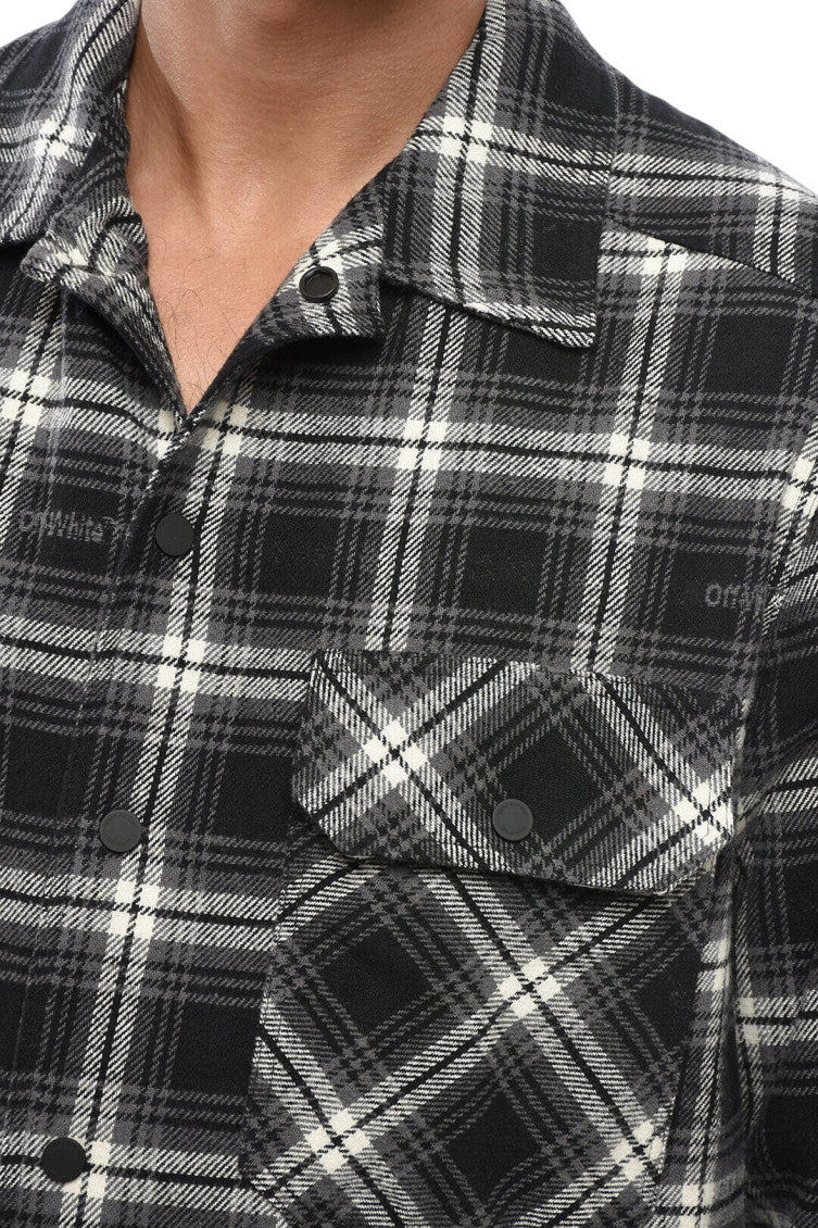 Black Checked Shirt Jacket 3