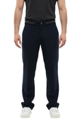 Blue Straight Mid Rise Trousers 1