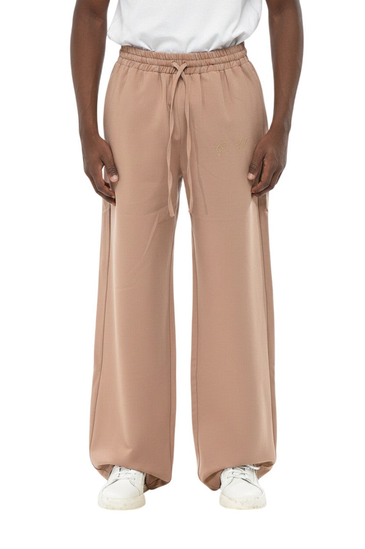 Beige Loose Track Pants 1
