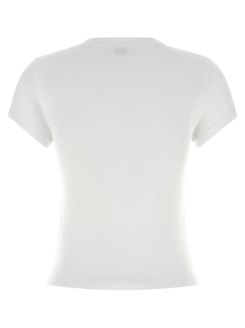 White Crew Neck T-Shirt 2
