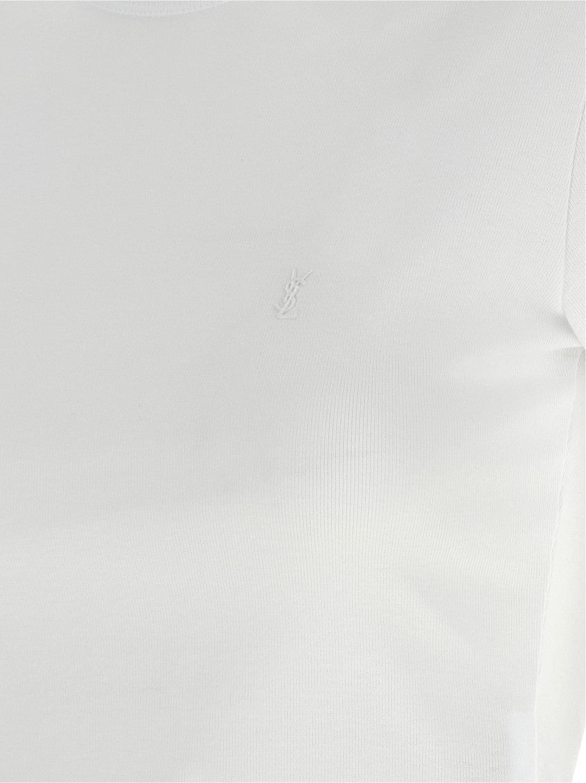 White Crew Neck T-Shirt 3