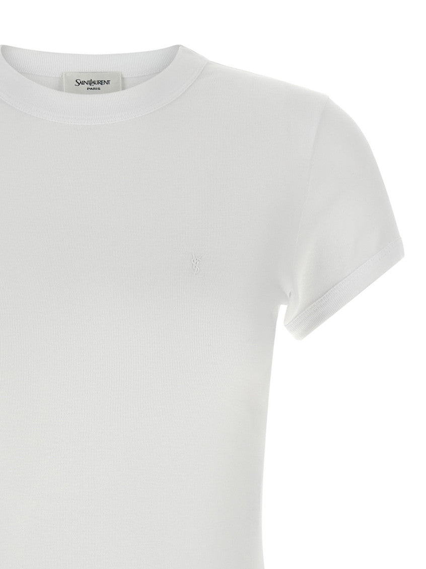 White Crew Neck T-Shirt 4