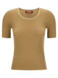 Light Brown Scoop Neck T-Shirt 1